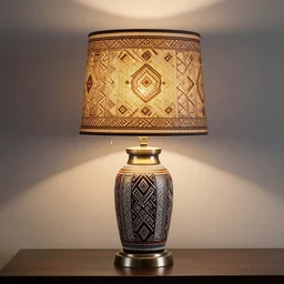 table lamp ndebele pattern