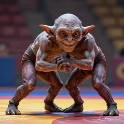 gollum smeagol wrestling ultra detailed, ultra realistic