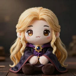 cute fumo plush of a girl who is a master sorcerer
