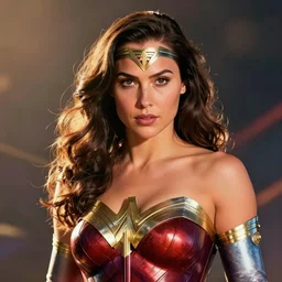 Gal Gadot as wonder woman in a vertigo comic, one panel