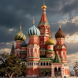 anime style moscow art hd detailed ghibli red square