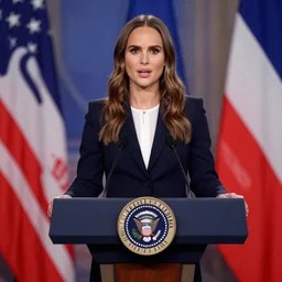 president natalie portman televised address, photo by pete souza, 8 5 mm f / 1. 4