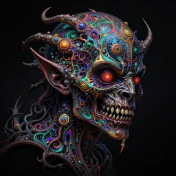 portrait of malicious undead revenant head in sinister ambience, in style of dark fantasy art, in style of Midjourney, stylized, detailed and intricate, mandelbulber fractal, elegant, ornate, horror, elite, ominous, haunting, beautiful digital painting, cinematic, cgsociety, H.R. Giger, Zdizslaw Beksinski, vivid chromatic colors and vibrant outlines