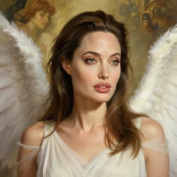 beautiful digital painting of angelina jolie background with high detail, 8 k, teen, young, stunning detail, photo by artgerm, greg rutkowski and alphonse mucha, unreal engine 5, 4 k uhd