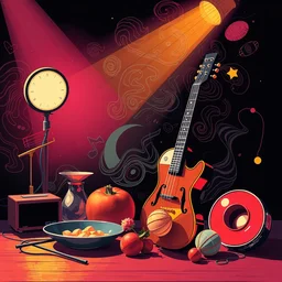 still life, poster art by petros afshar, behance contest winner, funk art, concert poster, poster art, kinetic