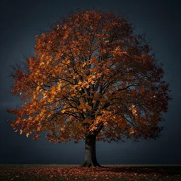 Stock art a of tree in the autumn. Dark Fantasy.