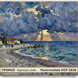 a fauvist painting of the danish seaside