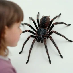 close up of a girl and a giant black spider, film still by edward hopper, by Pontormo, by klimt, art noveau, highly detailed, strong lights, liminal, eerie, Bright pastel colors,