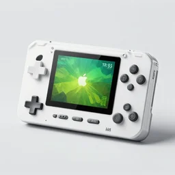if apple designed a game console, product photo, high octane render, single product