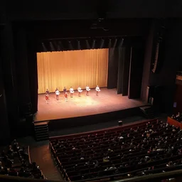 view of a stage from high above