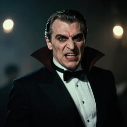 Portrait of George Soros as an angry vampire, splash art, movie still, cinematic lighting, dramatic, octane render, long lens, shallow depth of field, bokeh, anamorphic lens flare, 8k, hyper detailed, 35mm film grain