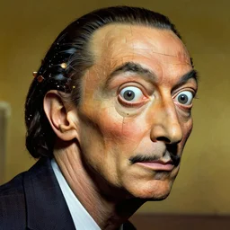 artificial intelligence face being built piece by piece, 7 5 % completed, epic, breathtaking, intricate details, in the style of salvador dali