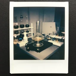 old polaroid of a failed lab experiment