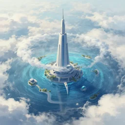 utopia water world. art by filip hodas. clouds by rhads.