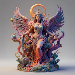 the dream of creation, metaphysical art, fantasy, surrealism, zbrush, unreal engine, vibrant, detailed, by diego koi