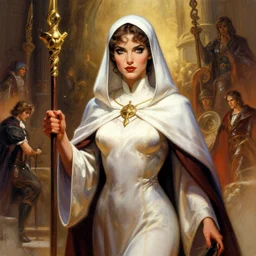 a beautiful female cleric by Stanley Artgerm Lau, WLOP, Rossdraws, frank frazetta, Andrei Riabovitchev, Marc Simonetti, tranding on artstation