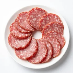 healthy meal made of salami