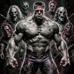 cyberpunk hulk hogan, horror art, by beksinski, szukalski, giger, pyromallis, dzo, iris compiet, seb mckinnon, digital art, highly detailed, intricate, sharp focus, trending on artstation hq, deviantart, pinterest, unreal engine 5, 4 k uhd image