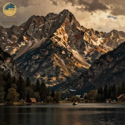 lakeside mountains, renaissance painting