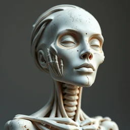 bone statue woman, highly detailed, 4 k, hdr, smooth, sharp focus, high resolution, artgerm, photorealistic
