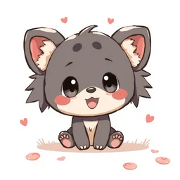 cute anime animal illustration
