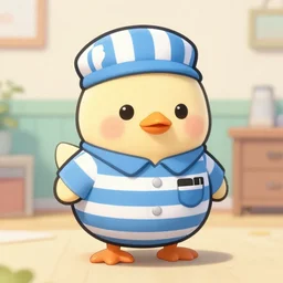 cute pullet dressed as an inmate, campau mike style