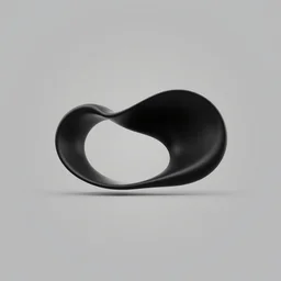 planar flow form, centered on studio gray background, very distant shot render matte black high tech minimalist organic shape, all black design by nicole norris, james dyson, jonathan ive, braun design, technologic design, octane engine render, product concept, unreal engine 6 render
