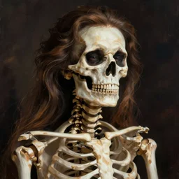 Portrait of an elegant Skeleton by Mandy Jurgens