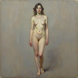 frazetta woman full body portrait textured oil painting