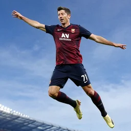 robert lewandowski on skies by picasso