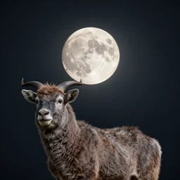 a full moon is seen in the dark sky, a digital rendering by ram chandra shukla, trending on unsplash, space art, uhd image, photo taken with ektachrome, ray tracing