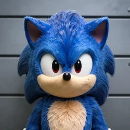 prison mugshot of real - life sonic the hedgehog, bright flash, blue fur, dreamworks animation still, low saturation, somber expression, filthy hair, rugged textured face, soft vignette, soft focus, 5 0 mm, 4 k, nypd