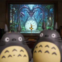 fuji 5 0 r, 3 5 mm ; hyperrealism closeup hublot in totoro film still of courtyard interior with window view ; in the background projection of beautiful xenomorph matrix film still of gold funko pop ballerina statue scene ; style of 1 9 9 0 frontier in extreme closeup porcelain photography magazine architectural studio edition, highly detailed, cinematic lighting, 8 k