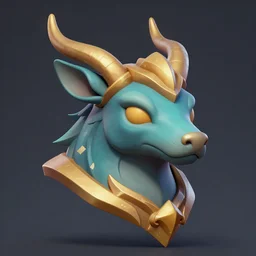 luxury deluxe mystical kelpie head, stylized stl, 3 d render, activision blizzard style, hearthstone style, darksiders art style, greg rutkowski style