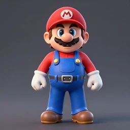 3d Rendering of Mario in a Luchador costume; luchador hues; rich saturation;