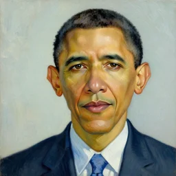 a portrait of obama as a painting by van gogh