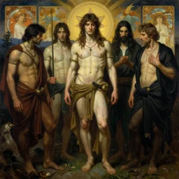 hyper realistic painting of the cult in the style of wayne barlowe, gustav moreau, goward, gaston bussiere and roberto ferri, santiago caruso, and austin osman spare, bouguereau, alphonse mucha, saturno butto. occult art