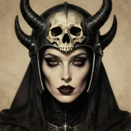 the blackflame witch as an eldritch realistic knight, closeup portrait art by donato giancola and greg rutkowski, vintage retro, realistic face, digital art, trending on artstation, eldritch lovecraftian skull helmet, symmetry!!