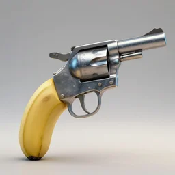 banana revolver hybrid 3d render, ultra detailed 8k image
