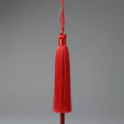 red - tasselled spear