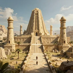 the lost city of Atlantis, 9000 BC, octane render, 8k