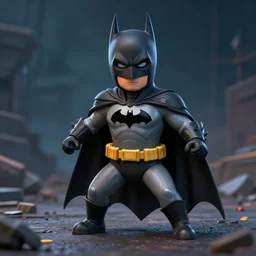 batman but played by the younger rock, 3 d image, photo realistic