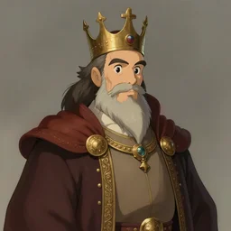 portrait of medieval old king, artstation, cartoon, elegant highly detailed digital painting, concept art, smooth, sharp focus, illustration, art studio ghibli, makoto shinkai, don bluth, fujita goro, jean giraud, atey ghailan, akihiko yoshida, tom whalen, fadeev