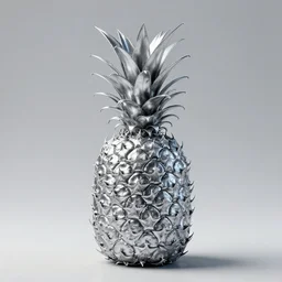 pineapple made of silver, by greg rutkowski and andreas rocha on artstation