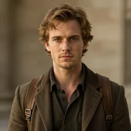 a portrait photo of a time traveler, award winning masterpiece, beautiful lighting, cinematic atmosphere