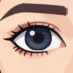 a detailed picture of an eye, pixel art, 8 bit