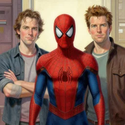 a highly detailed nerdy painting of peter parker, by james gurney, greg rutkowski, by craig mullins