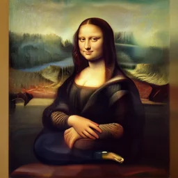 a portrait of mona lisa wearing workout clothes doing yoga near the lake, renaissance oil painting!, centered, masterpiece, award winning