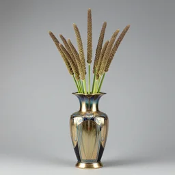 horsetails equisetum in a beautiful art deco vase by alma tadema