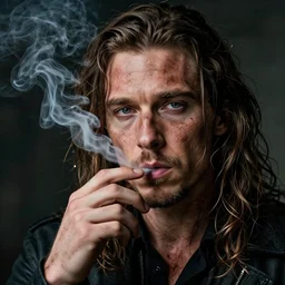joseph gordon levitt smoking shiha, insane, intricate, highly detailled, sharp focus 8k